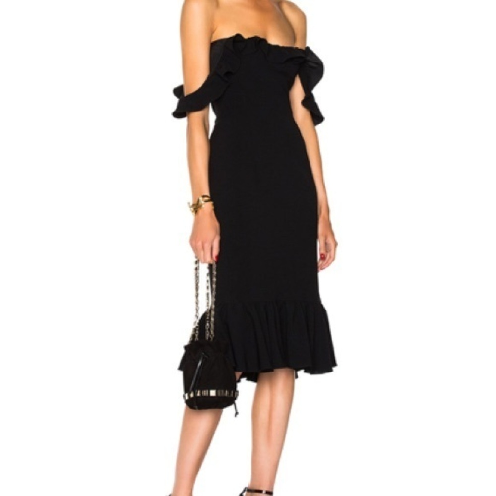 NWT Cinq a Sept $465 Opalina Dress Size 6 Black Little Black Dress